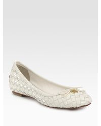 Tory Burch | White Ballet Flat Shoes | Lyst