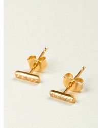 Satomi Kawakita | Metallic Diamond and 18 Carat Gold Ear Studs | Lyst