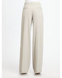 Theory | Natural Bahati Pleated Wool-Blend Wide-Leg Dress Pants | Lyst