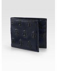 Jack Spade | Blue Anchor-embossed Wallet for Men | Lyst