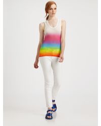Christopher Kane | White Rainbow Tank Top | Lyst