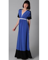 Sachin & Babi | Blue Brady Colorblock Maxi Dress | Lyst
