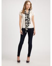 Ralph Lauren Blue Label | White Battenberg Lace Top | Lyst