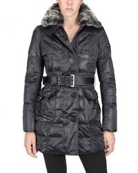 Peuterey | Gray Rabbit Fur & Nylon Taffetà Down Jacket | Lyst