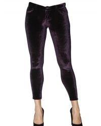 Siwy | Purple Velvet Stretch Trousers | Lyst