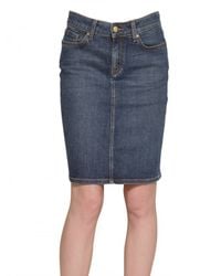Tommy Hilfiger | Blue Denim Stretch Skirt | Lyst