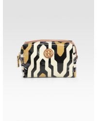 Tory Burch | Brown Brigitte Print Cosmetic Case | Lyst
