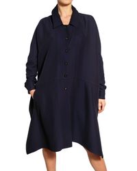 Vionnet | Blue Silk Viscose Crepe Jersey A-line Coat | Lyst