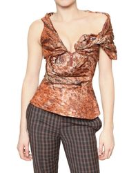 Vivienne Westwood Brown Spotted Taffeta Bustier Top