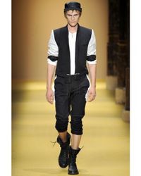 Ann Demeulemeester | Black Reinforced Cotton Trousers for Men | Lyst