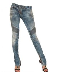 Balmain | Blue Embellished Jean | Lyst