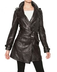Burberry Brit | Black Iverdown Nappa Leather Trench Coat | Lyst
