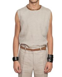 Dior Homme | Natural Nappa Collar Linen Toile Shirt for Men | Lyst