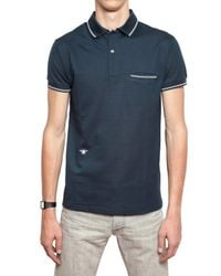Dior Homme | Blue Bee Embroidered Piquet Cotton Polo for Men | Lyst