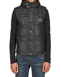 Dolce & Gabbana | Black Metal Plaque Matt Nylon Vest for Men | Lyst