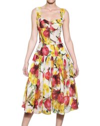 Dolce & Gabbana | Multicolor Onion Print Organza Creponne Dress | Lyst