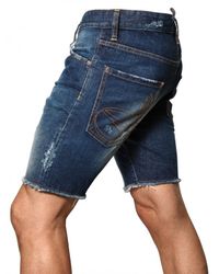 DSquared² | Blue Cool Guy Distressed Denim Shorts for Men | Lyst
