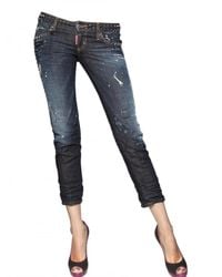 DSquared² | Blue Slim Super Studded Denim Jeans | Lyst