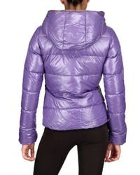 Duvetica | Purple Thia Hooded, Quilted Short Down Jacket | Lyst