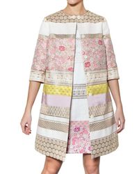 Giambattista Valli | Multicolor Lurex On Cotton Silk Jacquard Coat | Lyst