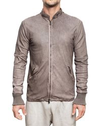 Giorgio Brato | Brown Perforated Washed Nappa Bomber Leather J for Men | Lyst