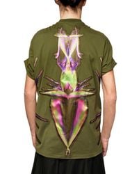 Givenchy | Green Birds Satin Patch Cotton Jersey T-shirt for Men | Lyst
