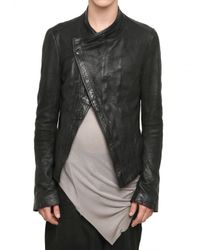 Julius | Black Cowhide Asymmetrical Leather Jacket for Men | Lyst