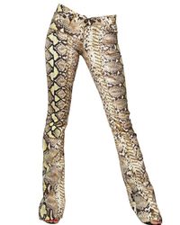 Just Cavalli | Natural Python Denim Stretch Boot Cut Jeans | Lyst