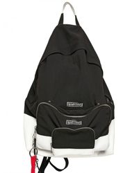 Kris Van Assche | Black Painted Calfskin and Canvas Backpack for Men | Lyst