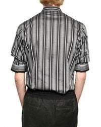 Kris Van Assche | Gray Gathered Sleeve Baptiste Cotton Shirt for Men | Lyst