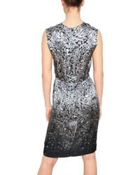 Lanvin | Gray Diamond Print Charmeuse Dress | Lyst