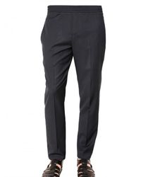 Neil Barrett | Blue Patterned Wool Canvas Trousers for Men | Lyst