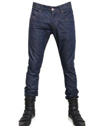 Balmain | Blue 17cm Super Skinny Stretch Denim Jeans for Men | Lyst