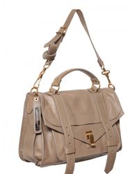 Proenza Schouler | Gray Ps1 Medium Lux Leather Satchel | Lyst