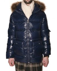 Pyrenex | Blue Authentic Raccon Hood Nylon Down Jacket for Men | Lyst