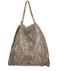 Stella McCartney | Brown Eco Python Falabella Shoulder Bag | Lyst
