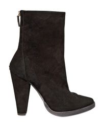 Balmain | Black Suede Calf Boots | Lyst