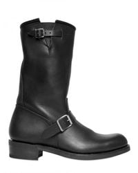 Balmain | Black Double Belted Leather Boots for Men | Lyst