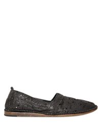 BB Bruno Bordese | Black Laser Cut Soft Leather Loafers for Men | Lyst