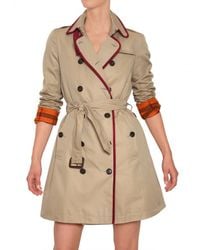 Burberry Brit | Natural Bromsteadspsc Cotton Gabardine Trench Coat | Lyst