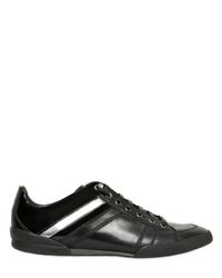 Dior Homme | Black Patent Inserts Calfskin Sneakers for Men | Lyst