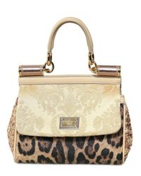 Dolce & Gabbana | Natural Mini Miss Sicily Top Handle | Lyst