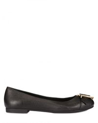 Fendi | Black Madame Logo Flats | Lyst
