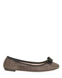 Ferragamo | My Flats Printed Metallic Leather Flats | Lyst