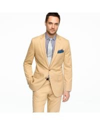 J.Crew | Natural Ludlow Two-button Suit Jacket with Center Vent in Italian Chino for Men | Lyst