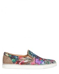 Jimmy Choo | Multicolor Flower Printed Canvas and Suede Loafers for Men | Lyst