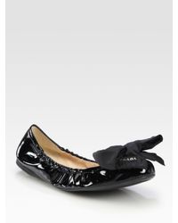 prada black ballet flats