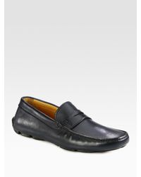 Prada | Blue Penny Loafer Drivers for Men | Lyst