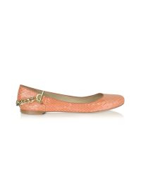 Rachel Zoe | Laura - Orange Leather Ballerina Shoes | Lyst