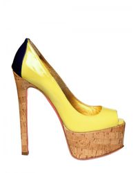Ruthie Davis | Yellow 150mm Patent Fluro Peep Toe Pumps | Lyst